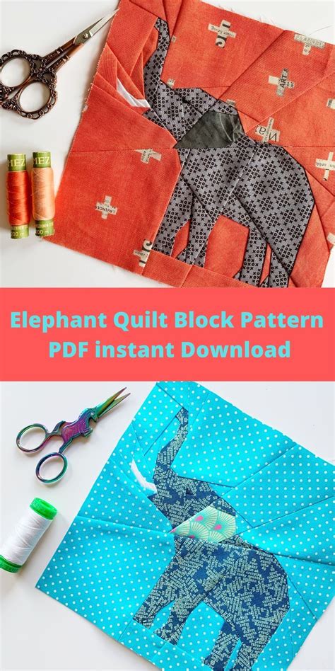 Elephant Quilt Elephant Quilt Block Elephant Quilt Block Elephant Quilt