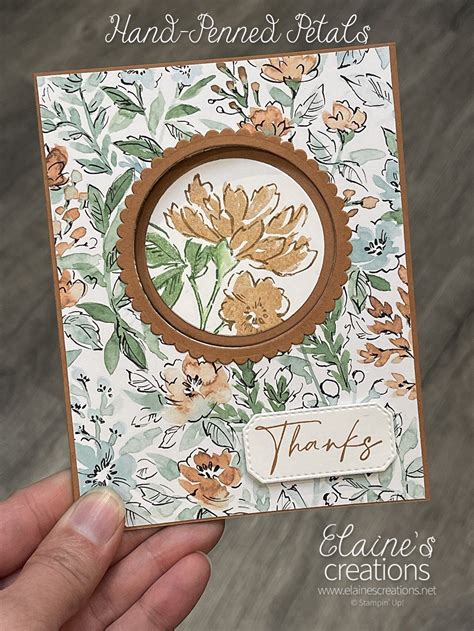 Hand Penned Petals Double Open Card Sweet Stampin With Elaine S