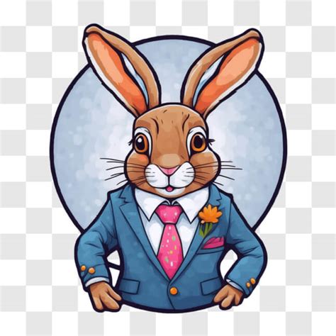 Download Dapper Rabbit In Formal Attire Cartoons Online Creative Fabrica