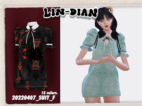 Lin Dian S Qipao Sims 4 Dresses Sims 4 Clothing Sims 4 Mods Clothes