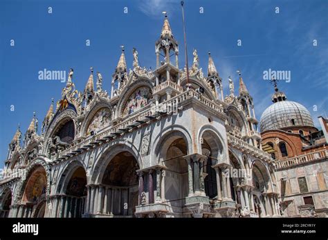 Details of St Mark's Basilica or the Basilica di San Marco in Italian ...