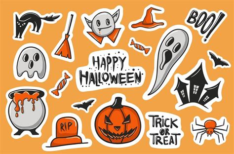 Halloween Stickers Vectores Iconos Gráficos y Fondos para Descargar