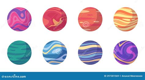 Planets In The Solar System Star Science Education Stock Vector