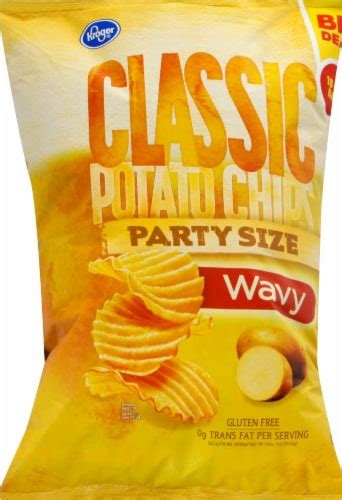 Kroger Gluten Free Wavy Classic Potato Chips Party Size Oz Qfc