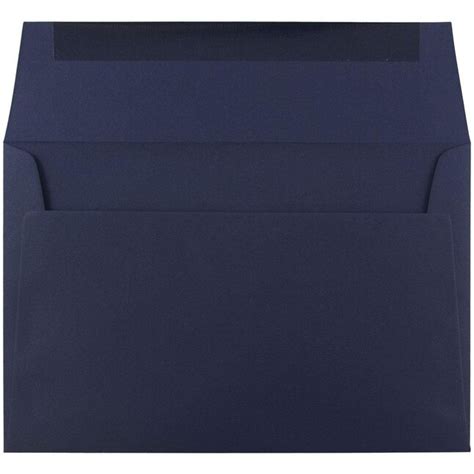 Jam Paper Navy Blue A2 Invitation Envelopes Gummed Closure 50 Pack In The Envelopes Department