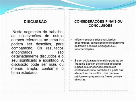 O Que Colocar Nas Considerações Finais De Um Trabalho Academico