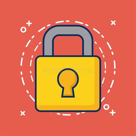 Padlock Icon Security And Protection Care Vector Graphic Stock