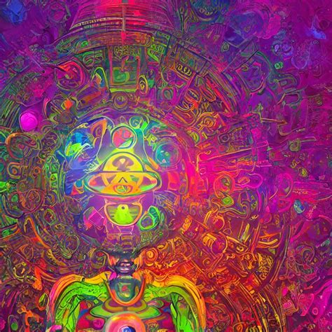 Portrait Of An Acid Lsd Psychedelic All Seeing Chakra Stable Diffusion