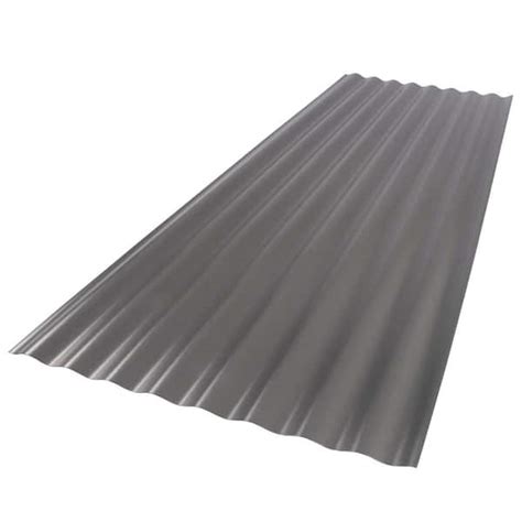 Suntop 26 In X 6 Ft Corrugated Foam Polycarbonate Roof Panel In Castle Gray 131649 The Home