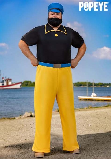 Plus Size Brutus Popeye Men's Costume | Cartoon Character Costumes