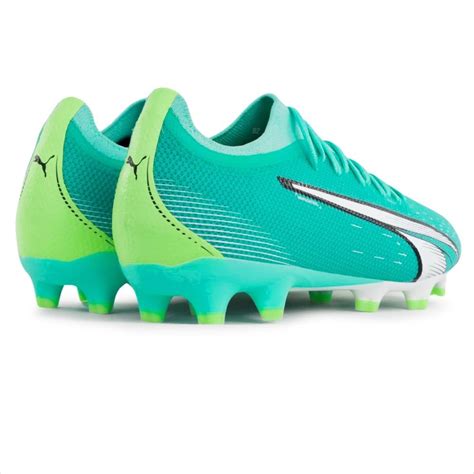 Chuteira Campo Puma Ultra Match Fg Ag Bdp Unissex Verde Branco