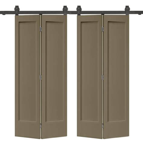 CALHOME 48 In X 80 In 1 Panel Shaker Olive Green Painted MDF