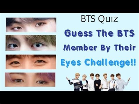 BTS Quiz Guess The BTS Member By Their Eyes Challenge True Army