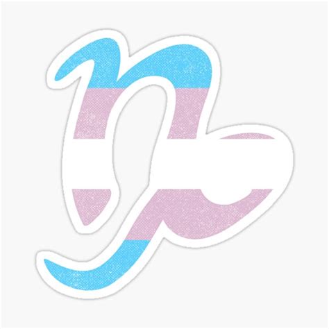 Transgender Pride Flag Capricorn Zodiac Sign Sticker For Sale By