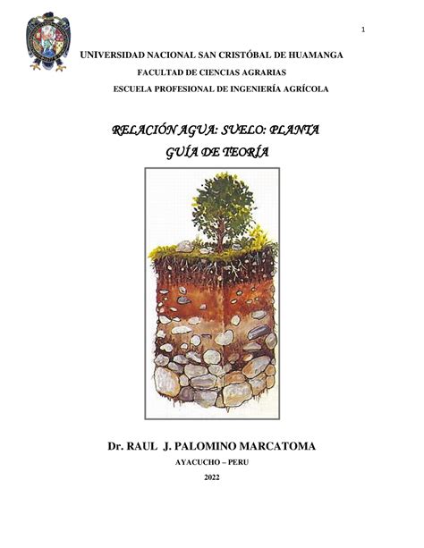 Las Relaciones Agua Suelo Planta Atm Sfera Universidad Nacional San