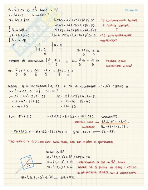 Appunti Di Geometria E Algebra Lineare