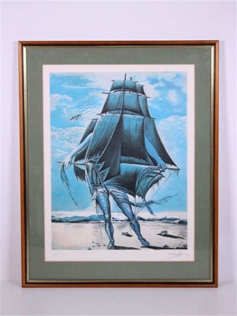 Kleurenlitho Salvador Dali The Ship Genummerd En Gesigneerd