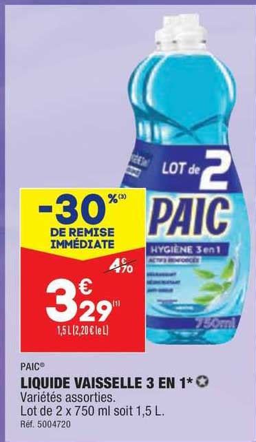 Promo Liquide Vaisselle 3 En 1 Paic Chez Aldi ICatalogue Fr