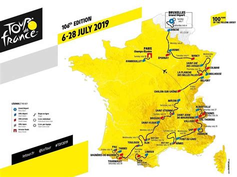 Tour De France 2019 Stage By Stage Guide Route Map Start Dates