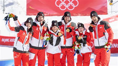 Final Sieg gegen Deutschland Gold im Team Bewerb Österreichisches