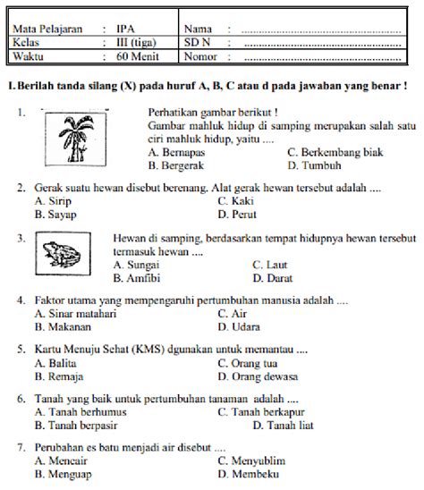 Soal Ipa Kelas Sd Semester Homecare