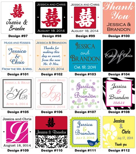 100 - 2x2 in Custom Glossy Wedding Stickers Labels | eBay