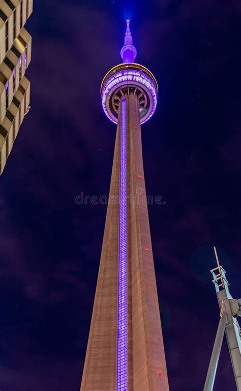 Toronto Canada CN Tower at Night. Editorial Stock Image - Image of night, company: 162898339