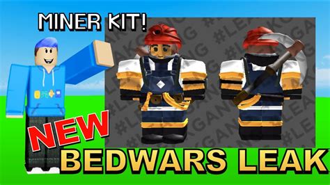 New Miner Kit Leaked For Roblox Bedwars Roblox Bedwars Leaks Youtube