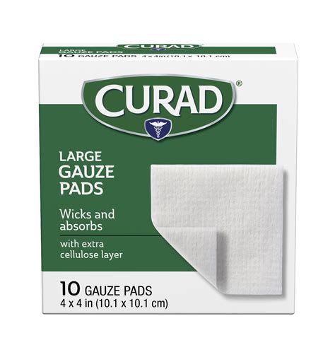 Large Gauze Pads 4 X 4 10 Count Curad Bandages Official Site