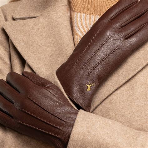 Brown Leather Gloves Women Touchscreen Capability Julia Schwartz And Von Halen