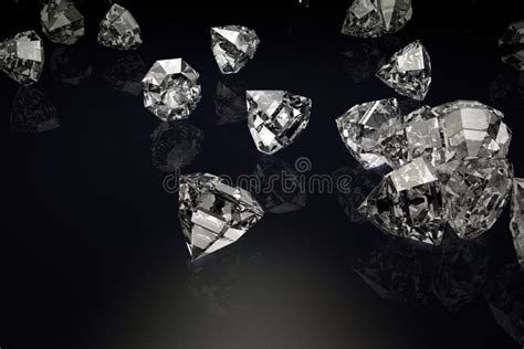 Shiny Diamonds on Colorful Background Stock Illustration - Illustration ...