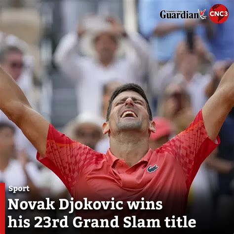 Cnc3tv On Twitter Djokovic Earned His Mens Record 23rd Grand Slam