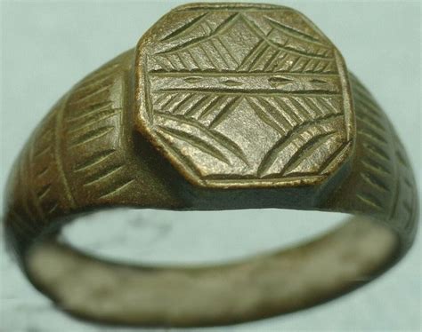 Medieval Crusaders Era Bronze Ring From The Time Of The Crusader