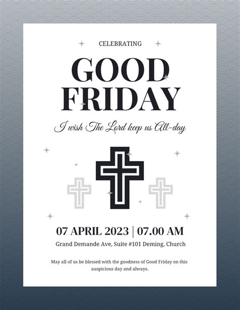 Good Friday Celebration Flyer Template Venngage