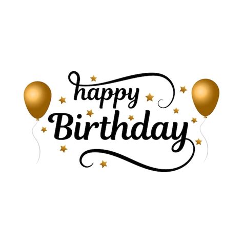 Premium Vector Luxury Happy Birthday Lettering Text Greeting Design