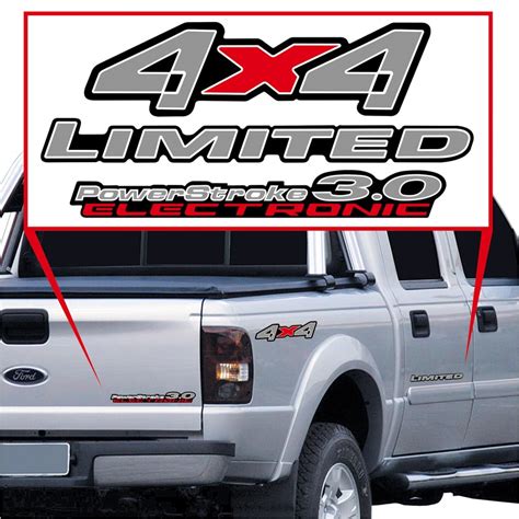 Kit ADESIVO Ford RANGER 2005 2011 LIMITED Powerstroke 4X4 CINZA