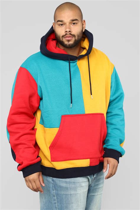 80s Colorblock Hoodie Multi Fashion Nova