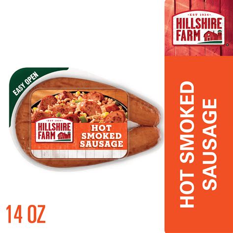 Hillshire Farm Hot Smoked Sausage Oz Walmart Walmart