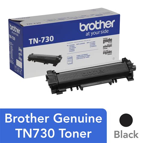 Brother Genuine Standard Yield Toner Cartridge Tn730 Replacement Black Toner Page Yield Up To