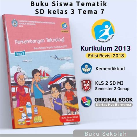 Jual Buku Tematik SD Kelas 3 Tema 7 Perkembangan Teknologi Buku Paket