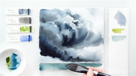 Stormy Sky Watercolor Tutorial Step By Step Youtube