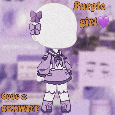 Gacha Outflit Purple Girl 💜 Club Outfits Club Outfit Ideas Purple