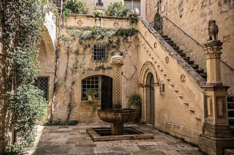 Premium Photo Courtyard Of Palazzo Falson Historic House Museum