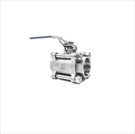 316 Stainless Steel Full Bore 3 Piece Butt Weld Ball Valve 1000psi