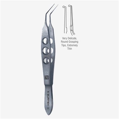 SURTEX Jaffe Capsulorhexis Forceps Delicate Round Tips