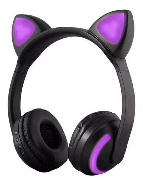 Fone Ouvido Gatinho Bluetooth Headfone Orelha Gato C Led P R