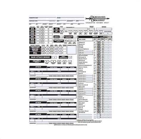 3.5 character sheet printable - ptuacu