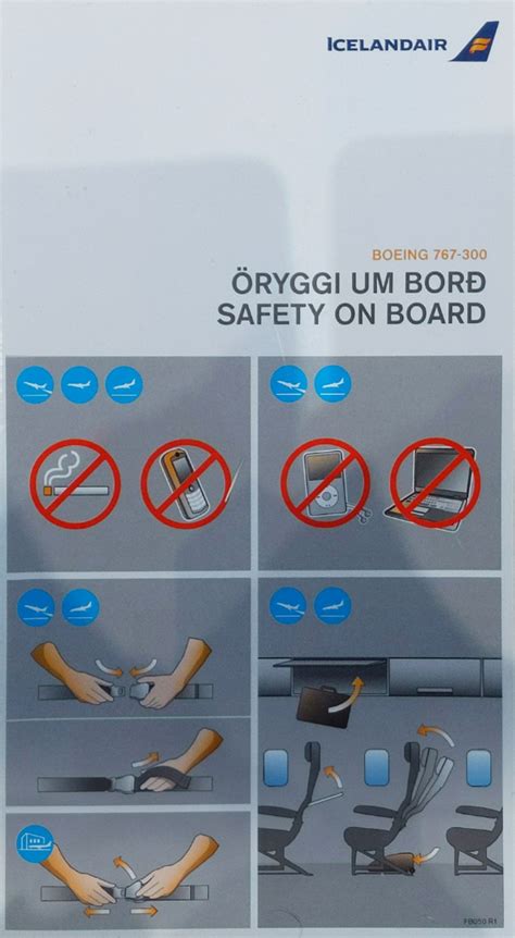 AirCollection Airline Safety Card Icelandair Boeing 767 300 ER V1