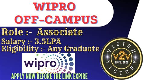 Wipro Mega Hiring Latest Notification 2023 Any Graduate Can Apply