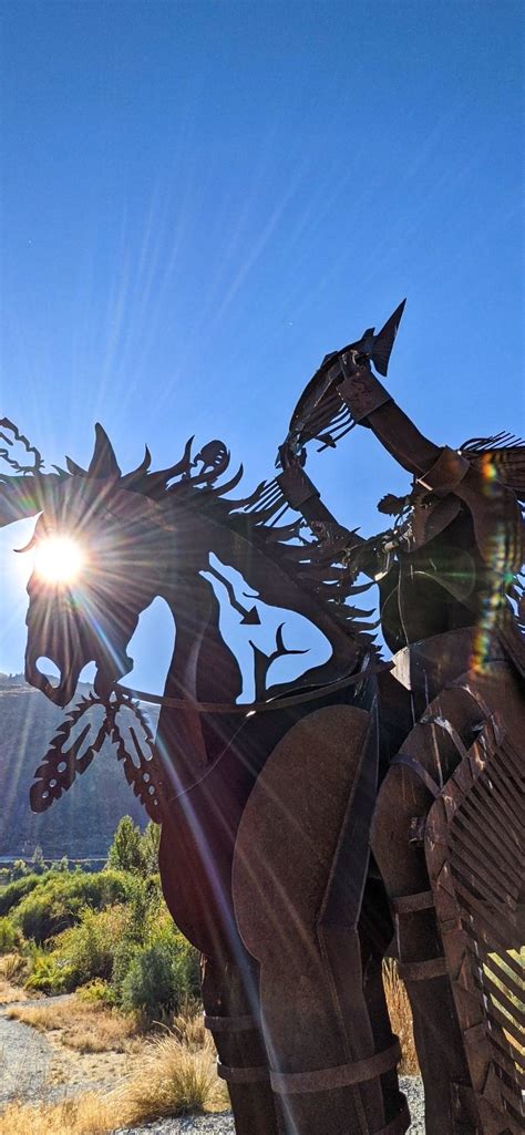 The Chief Metal Sculpture By Smoker Marchand Lake Chelan Washington